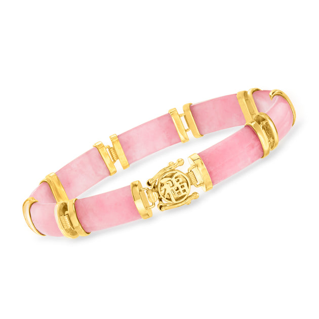 Ross-Simons Good Fortune Jade Bracelet Pink 2