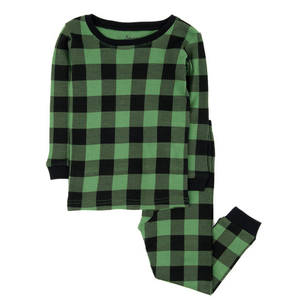 Leveret Kids Two Piece Cotton Pajamas Plaid Multi US 8 4