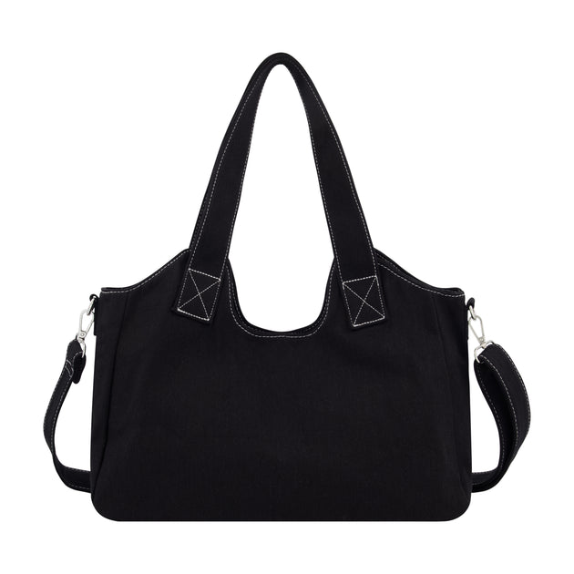 True Religion Horseshoe Stitch Satchel Black One Size 3