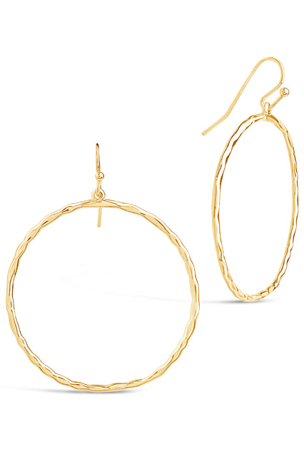 Sterling Forever Circle Dangle Earrings Rose Gold 4