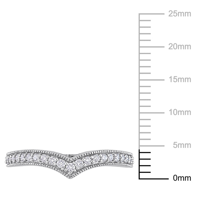 Mimi & Max Chevron Diamond Ring Silver US 9 4