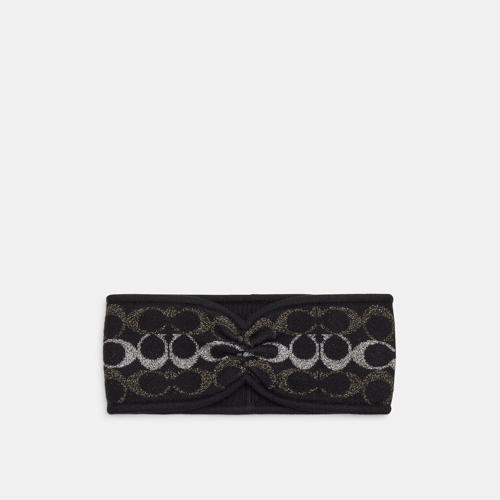 Coach Outlet Signature Metallic Knit Headband | ShopSimon display picture 2