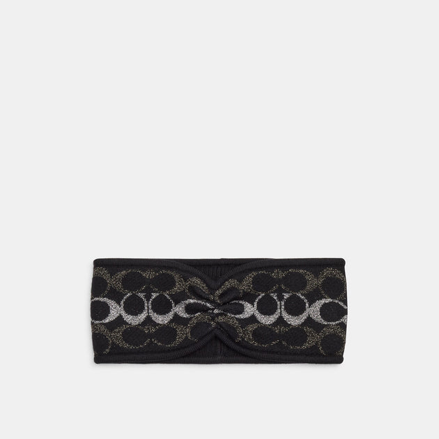 Coach Outlet Signature Metallic Knit Headband | ShopSimon display picture 1