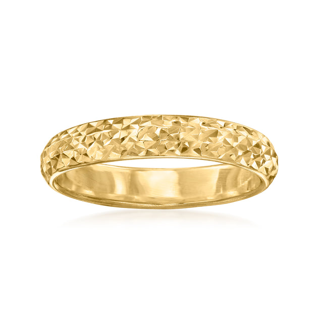 Ross-Simons Diamond-Cut Ring Yellow Gold US 7 2
