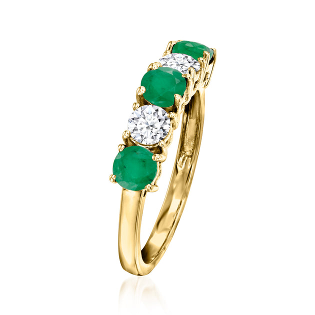 Ross-Simons Emerald Lab-Grown Diamond Ring Green US 5 5