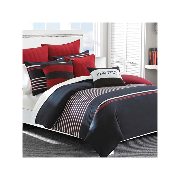 Nautica Mineola Comforter Set Red King 2