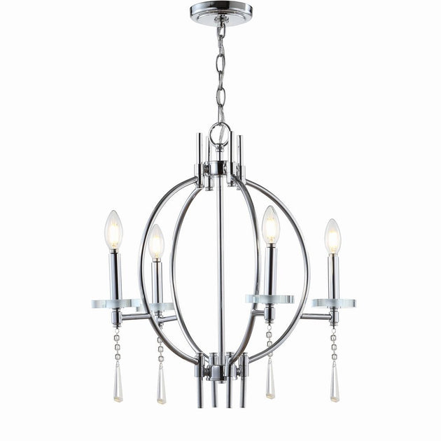 Jonathan Y Laura 60 cm Kristall Metall LED Kronleuchter 3