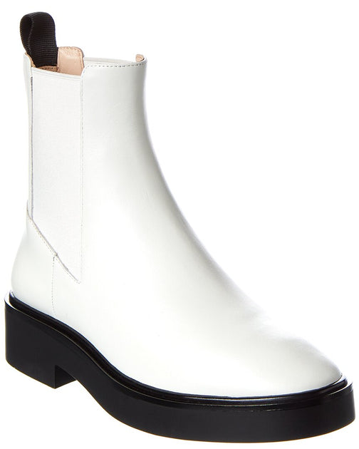 Stuart Weitzman Henley Leather Bootie White US 9 2
