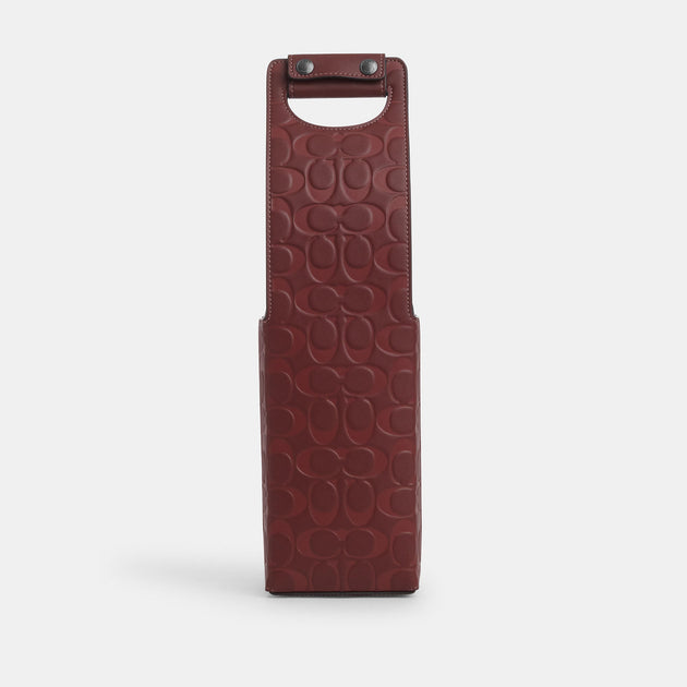 Coach Outlet Wine Carrier In Signature Leather | ShopSimon