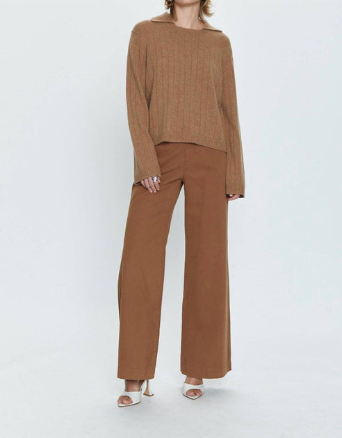 PISTOLA Jasmine High Rise Trouser Brown 27 2