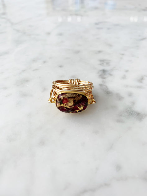 A Blonde and Her Bag Torrey Ring Red US 6 3