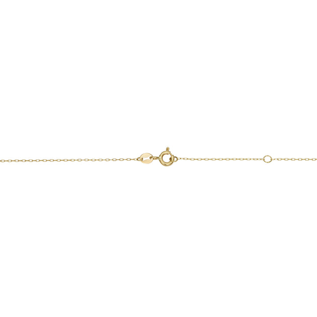 Fremada Love Letter Block Necklace Yellow Gold 4