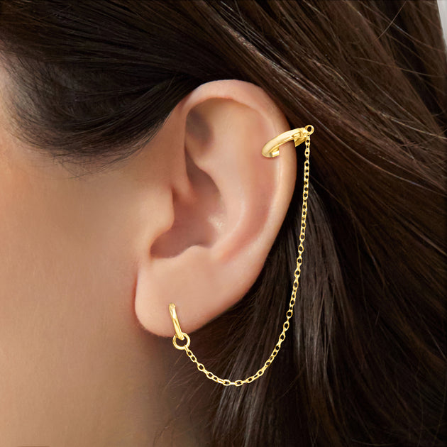 Ross-Simons RS Pure Hoop and Cuff Earring Yellow Gold 3