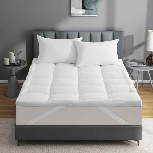 Puredown Peace Nest Down Alternative Mattress Topper White 4