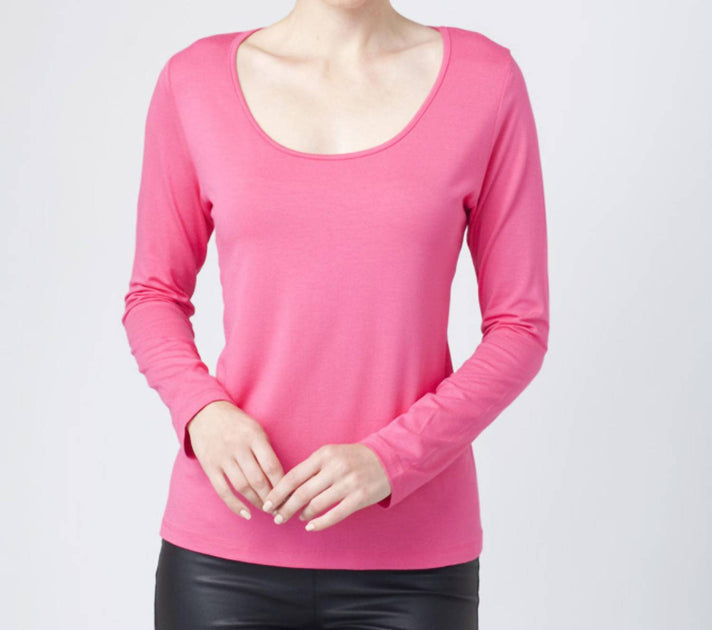 French Kyss - Marble Wash Long Sleeve Scoop Neck Tee main image 1