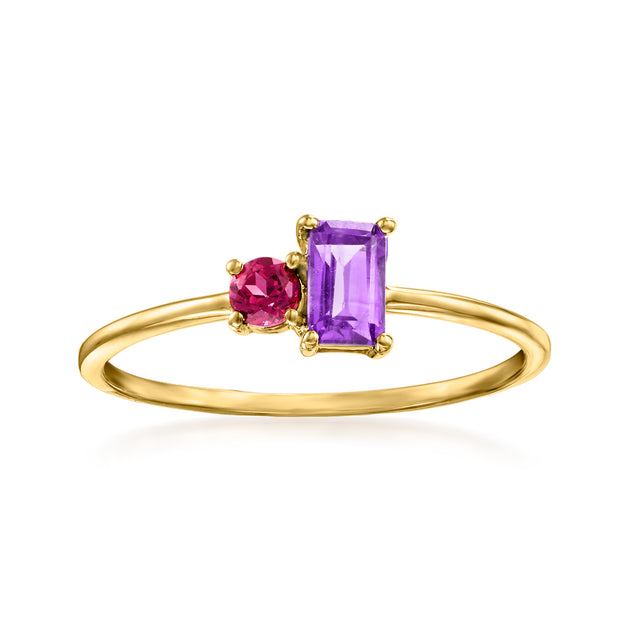 Ross-Simons RS Pure Amethyst Rhodolite Garnet Ring Purple US 8 2