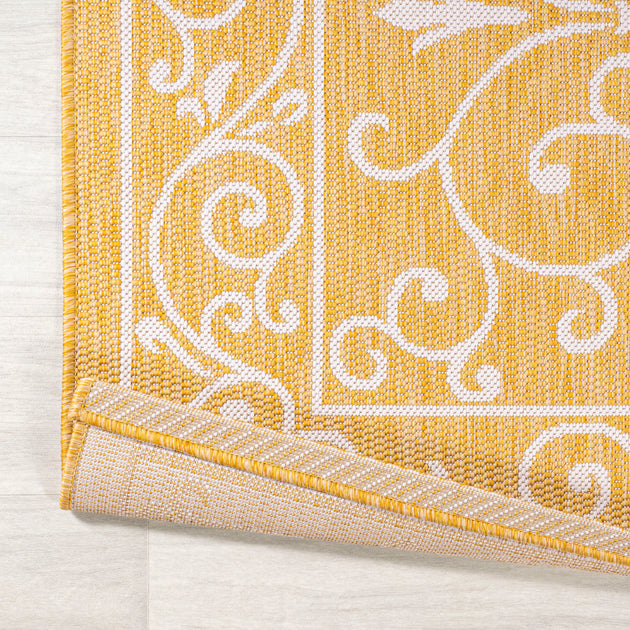 Tapis Jonathan Y Charleston Filigrane Vintage Jaune/Crème 4