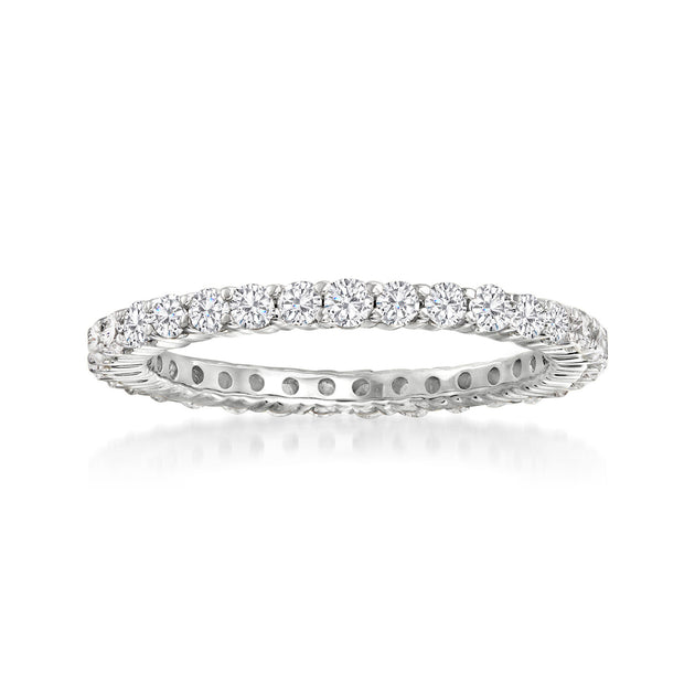 Ross-Simons Diamond Eternity Band Silver US 8 6