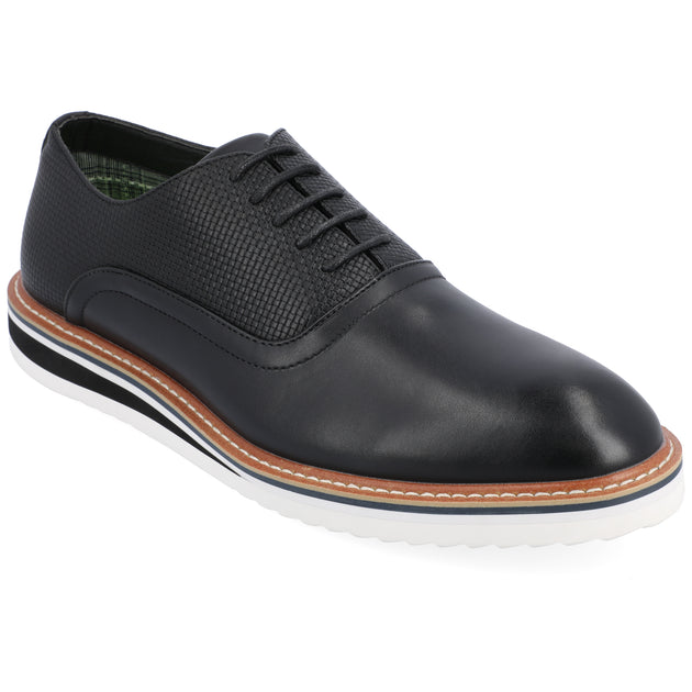 Vance Co. Weber Plain Toe Oxford Black US 8 2