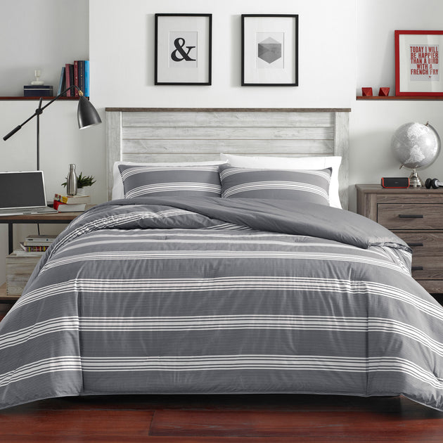 Nautica Craver Comforter Set Striped Blue Twin 2