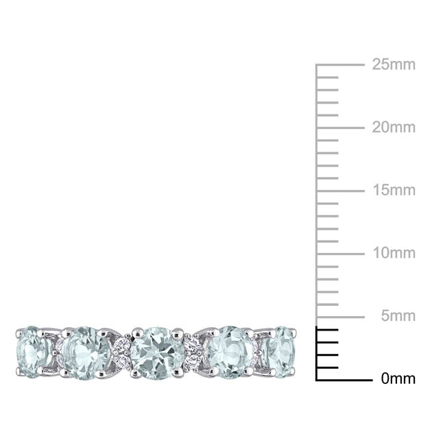 Mimi & Max Semi Eternity Ring Silver US 7.5 4