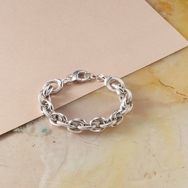 Ross-Simons Oval-Link Bracelet Silver 4