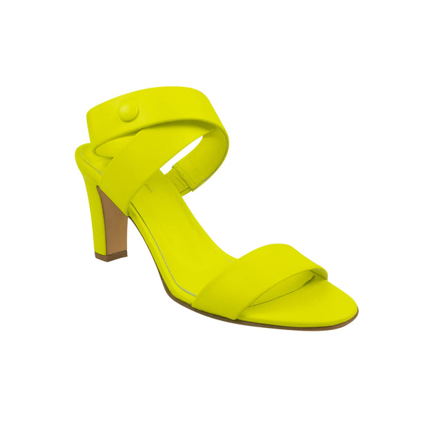 Neon Yellow Twist Strap Heels Yellow EU 35 2