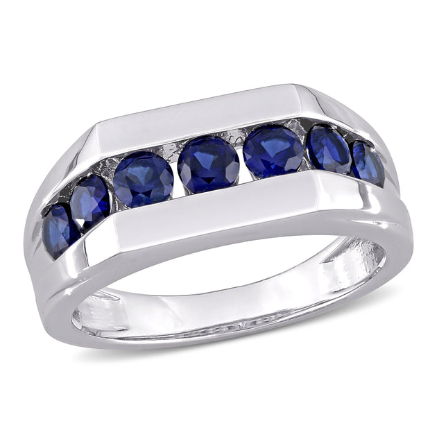 Mimi & Max Created Blue Sapphire Ring Blue US 10 2