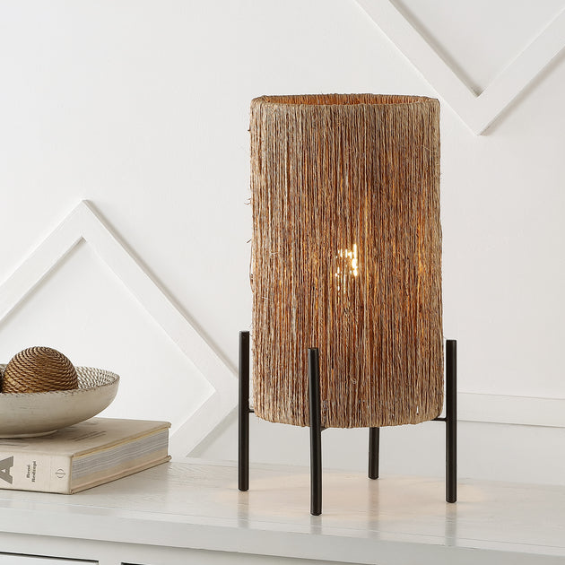 Jonathan Y Kai LED Table Lamp Rattan 4