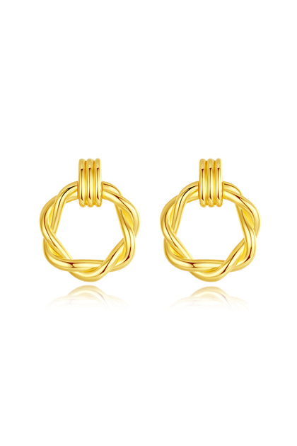 Classicharms Eléa Twisted Hoop Earrings Gold 2