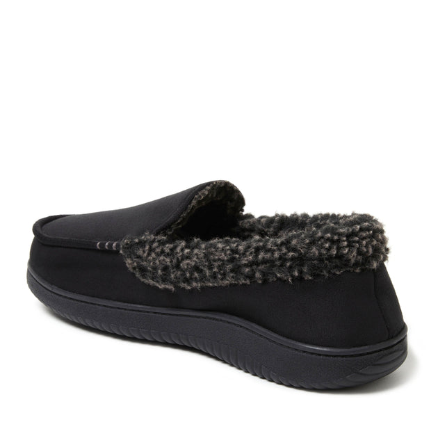 Dearfoams Alexander Microsuede Moccasin Slipper Brown Medium 3