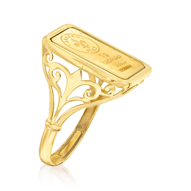 Ross-Simons Italian 1-Gram Ingot Ring Yellow Gold US 8 4