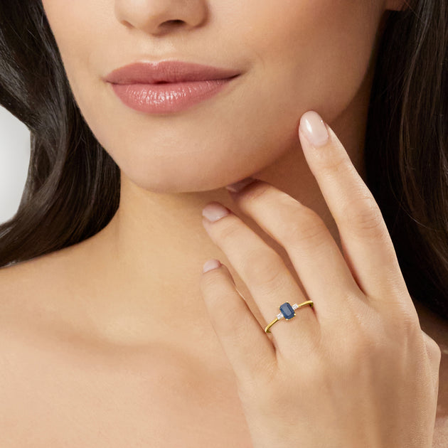 Canaria Sapphire Ring Blue US 6 3