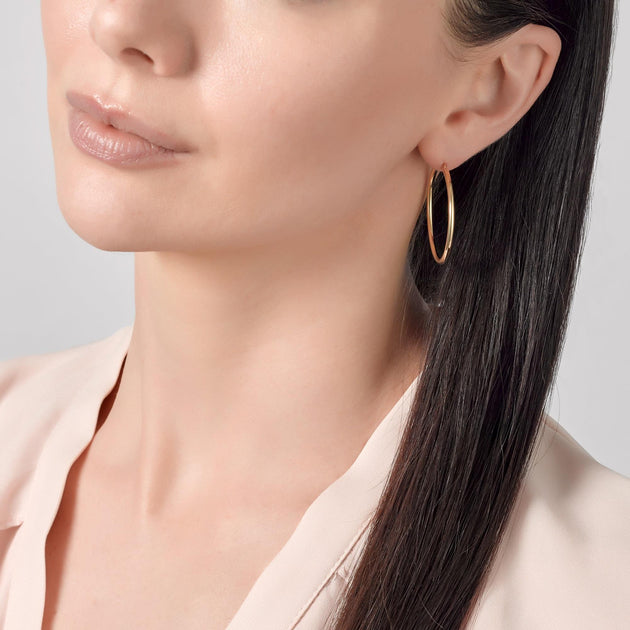 Liv Oliver Hoop Earrings Silver 3