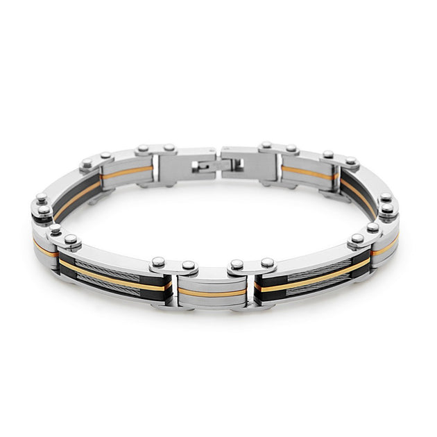 Metallo Stainless Steel Cable Bracelet Silver 2