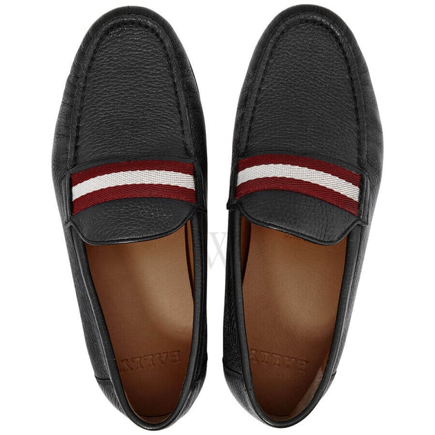 Bally Crokett Loafers Black Leather US 7.5 4