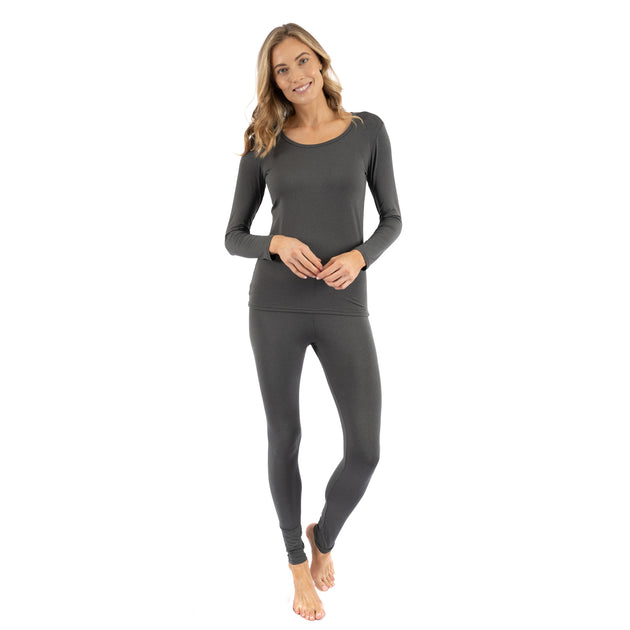 Leveret Two Piece Thermal Pajamas Beige XLarge 2