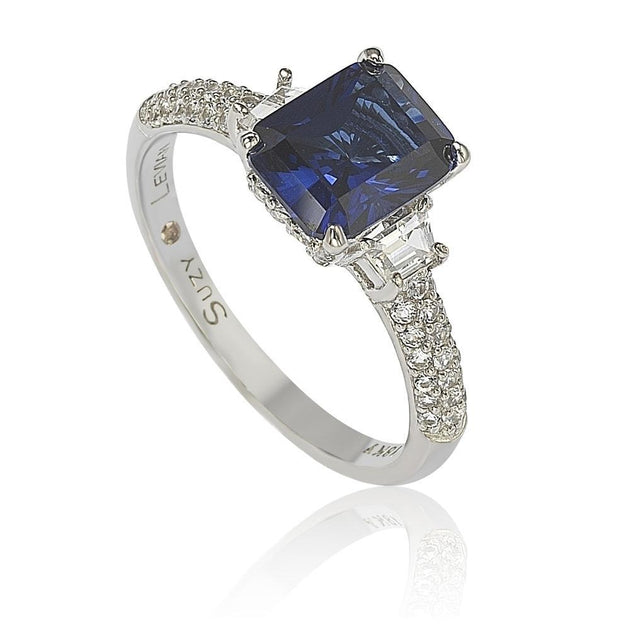 Suzy Levian Bridal Ring Blue US 5.5 2