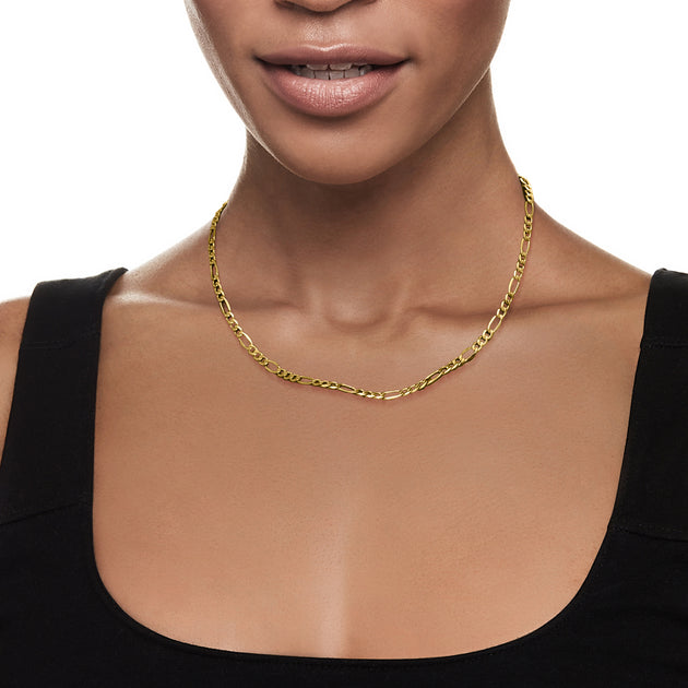 Ross-Simons Figaro-Link Chain Necklace Yellow Gold 4.2mm 3