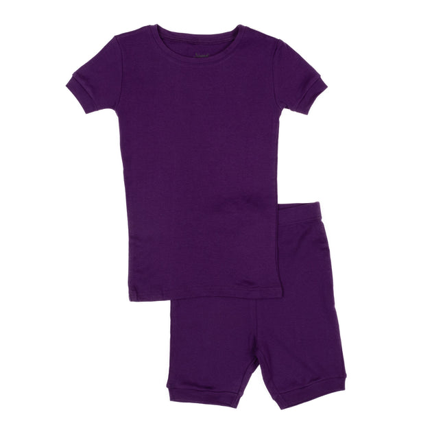 Leveret Kids Two Piece Cotton Short Pajamas Purple US 5T 2
