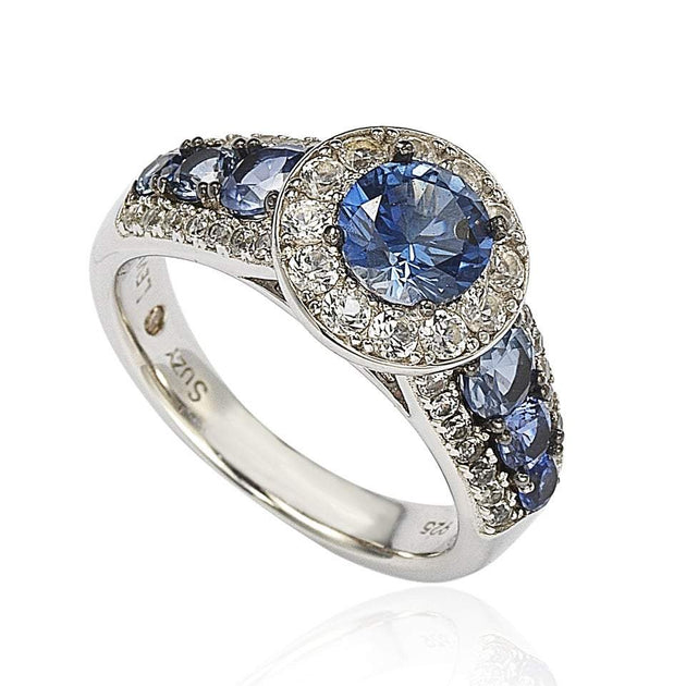Suzy Levian Bridal Engagement Ring Blue US 9 2