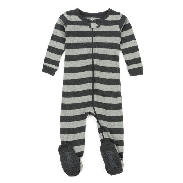 Leveret Kids Footed Cotton Pajamas Striped Multi 12-18 Months 4