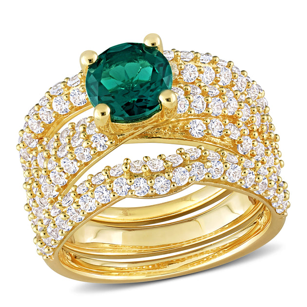 Mimi & Max Bridal Ring Set Green US 9 2