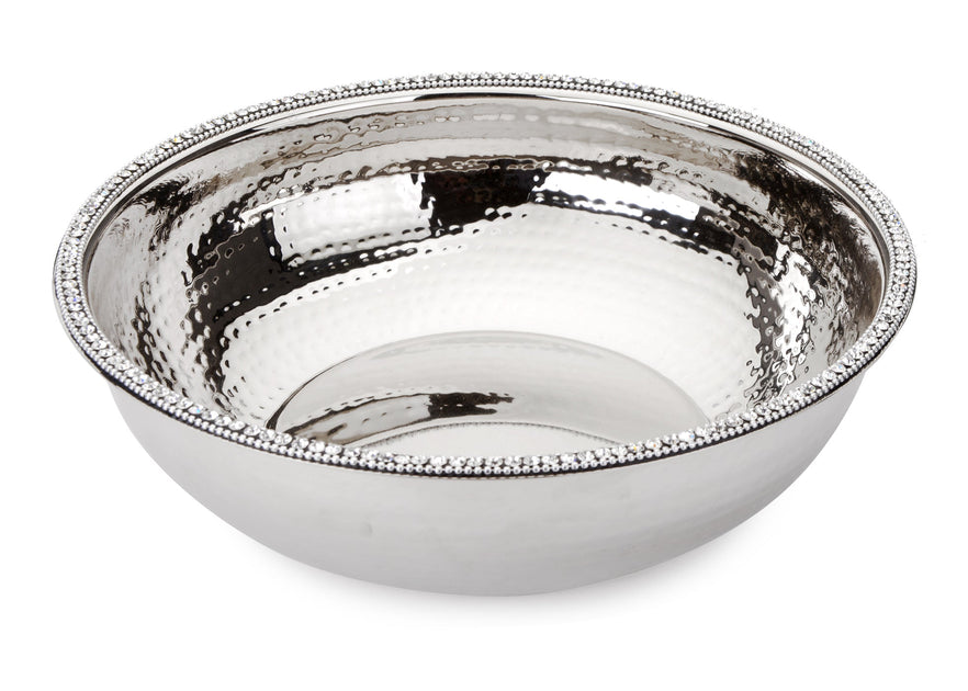 Classic Touch Decor Stainless Steel Bowl with Stones 2