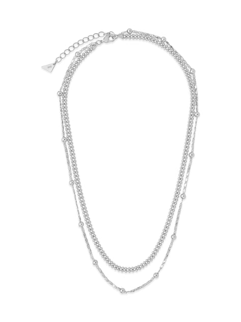 Sterling Forever Layered Beaded Chain Necklace Gold 3