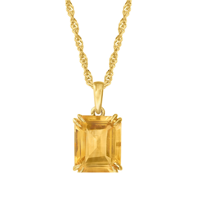 Ross-Simons Citrine Pendant Necklace Gold 2