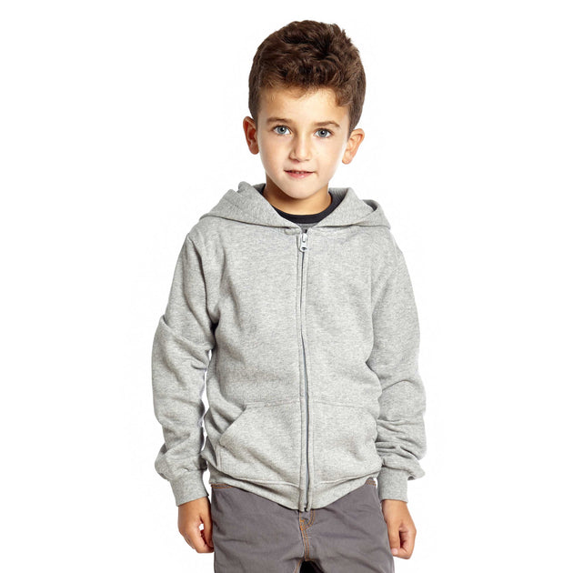 Leveret Kinder Reißverschluss Baumwolle Kapuzenpullover Weiß US 10 3