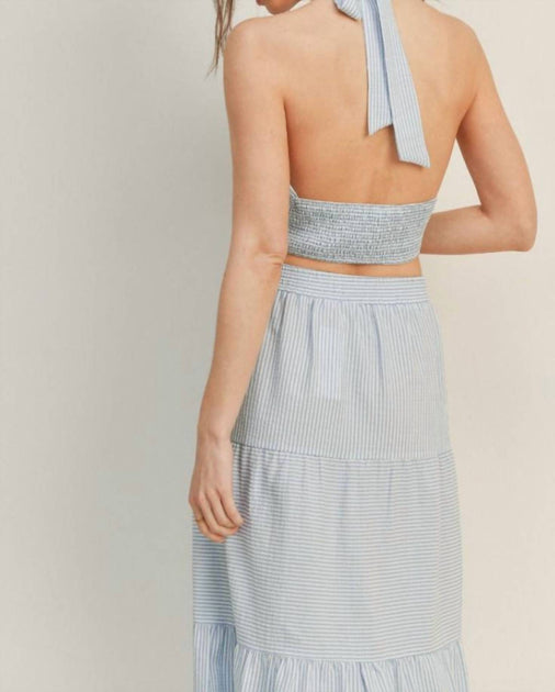 LUSH Havanna Halter Top Bleu Medium 3