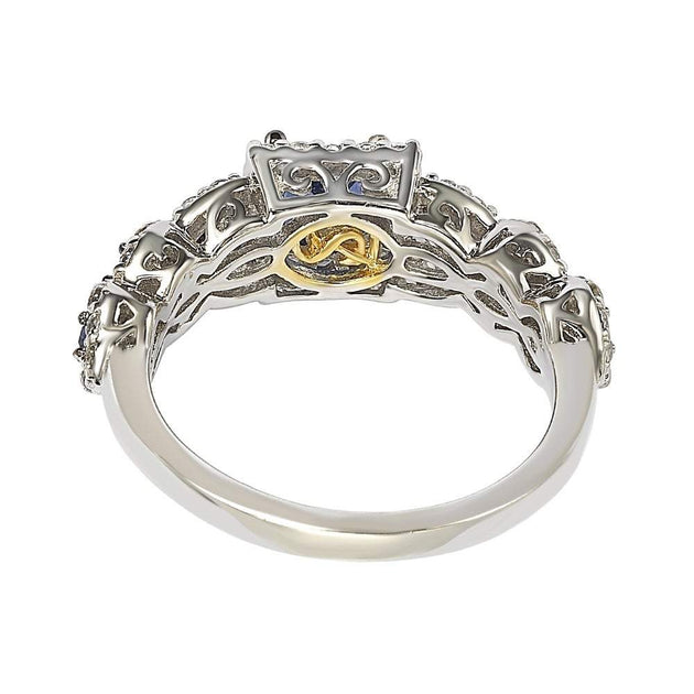 Suzy Levian Bridal Engagement Ring Blue Pink US 7.5 4