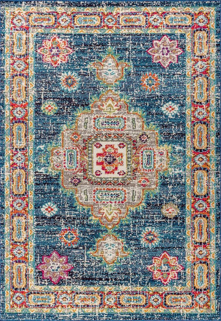 JONATHAN Y Bohemian FLAIR Area Rug Navy 3